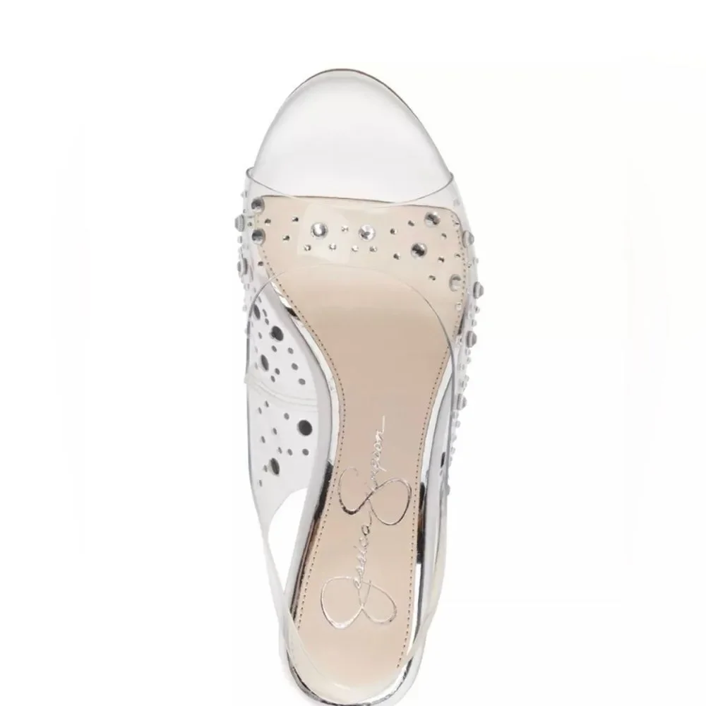 Jessica Simpson clear jaisey sandals size 7 1/2